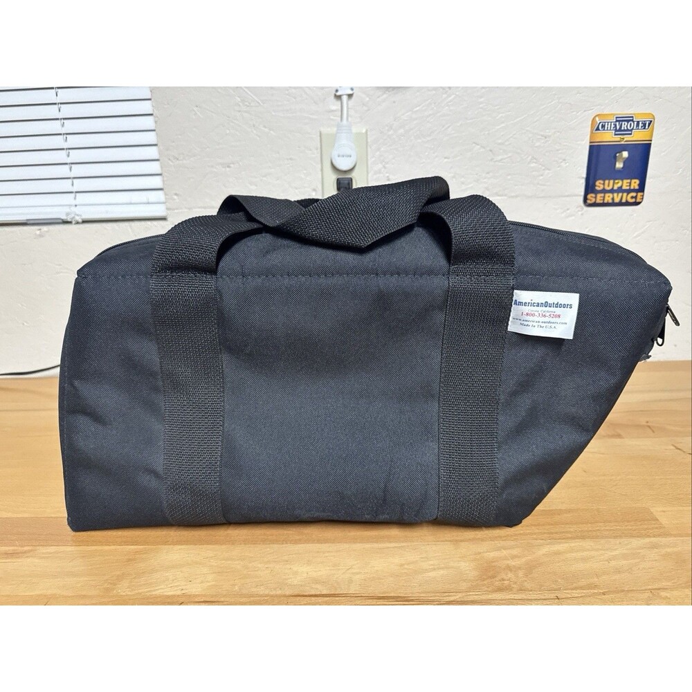 American Outdoor (AO) Black Motorcycle Saddle Bag Soft Cooler, 15 Can Capacity